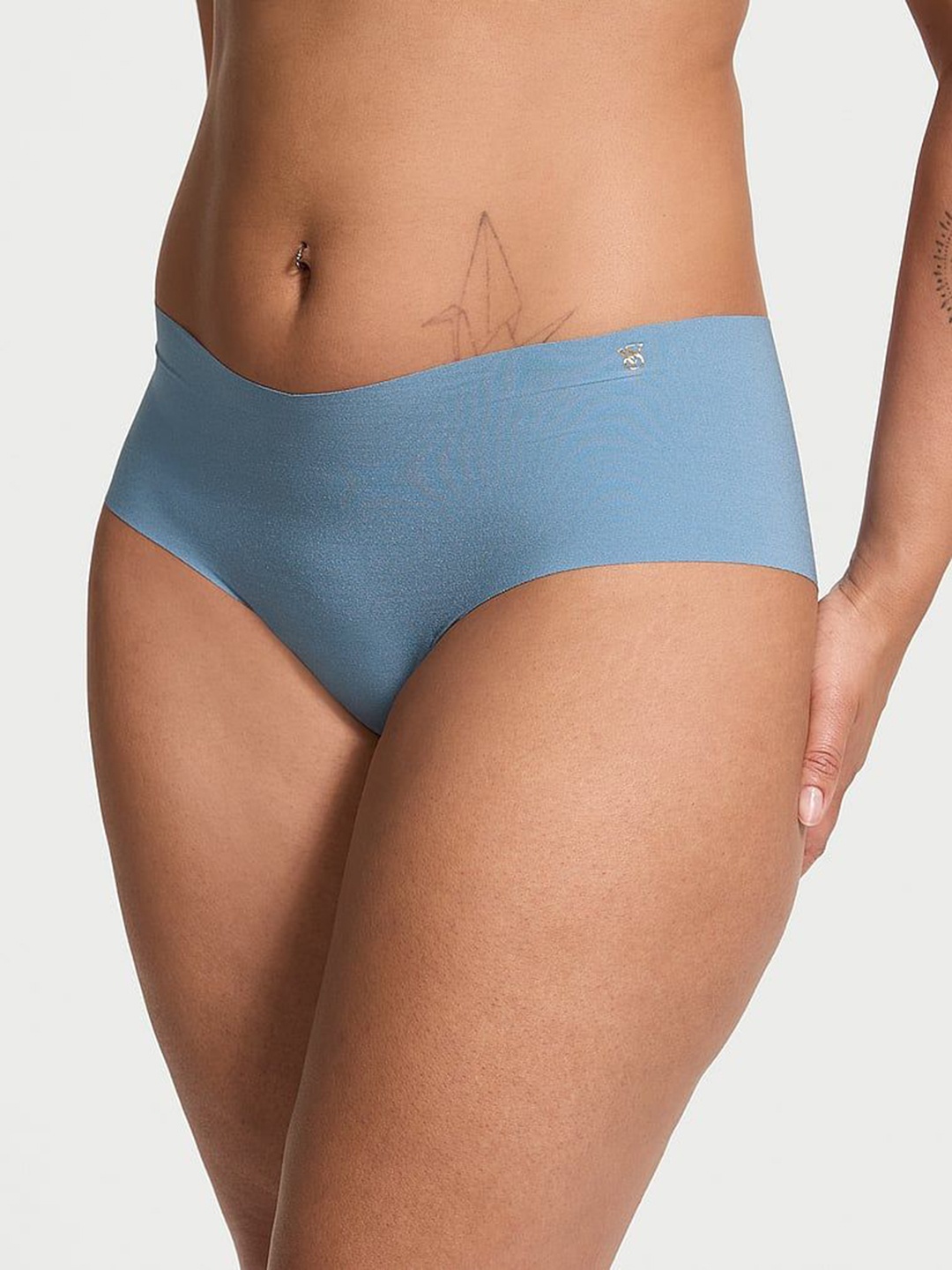

Victoria's Secret Women Solid Seamless Low Rise Bikini Briefs, Blue