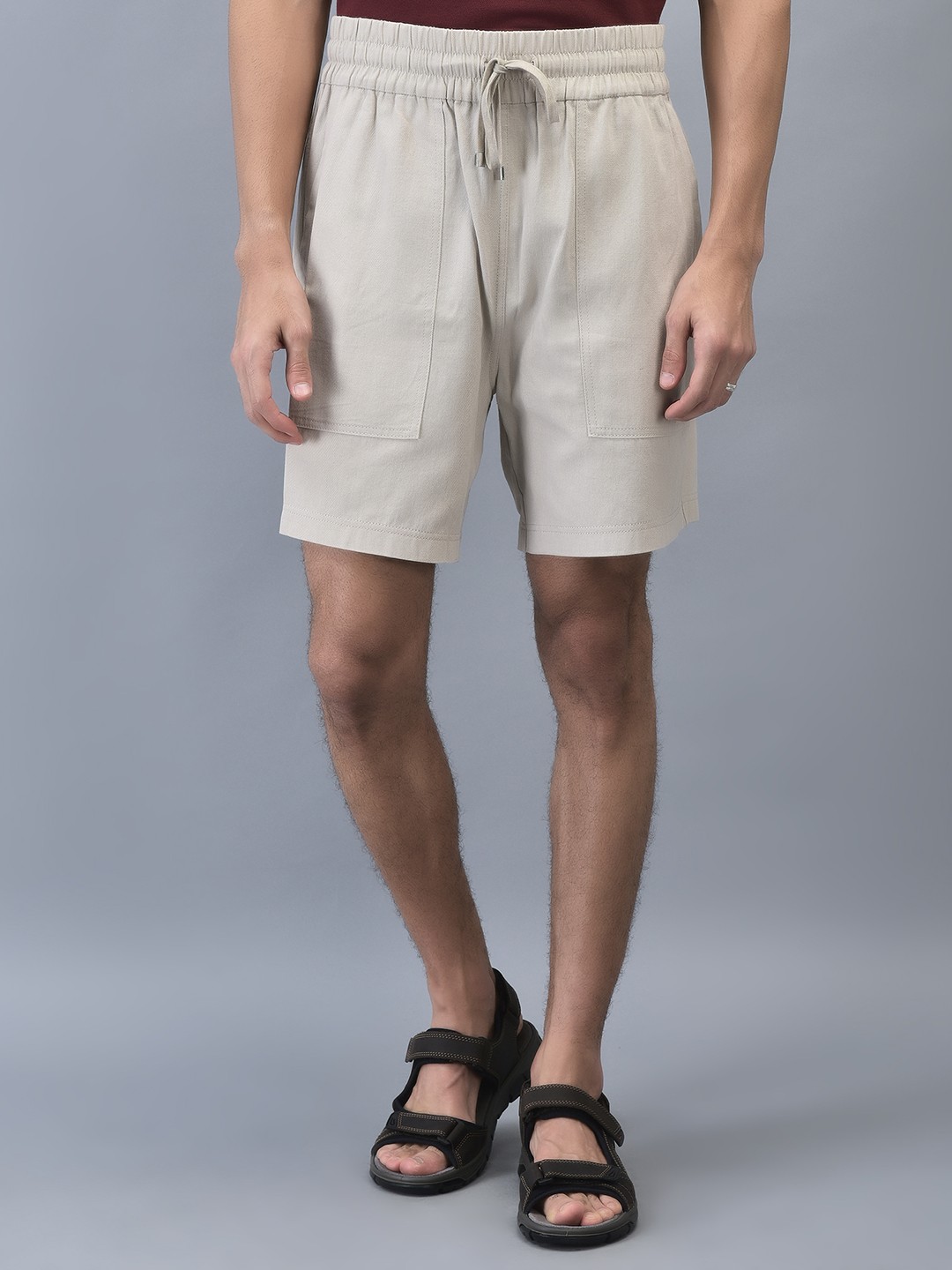

Woodland Men Checked Shorts, Beige