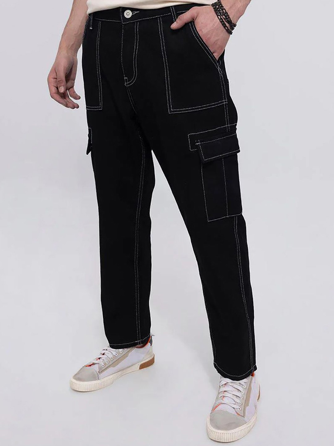 

Kotty Men Mid-Rise Jean Stretchable Jeans, Black