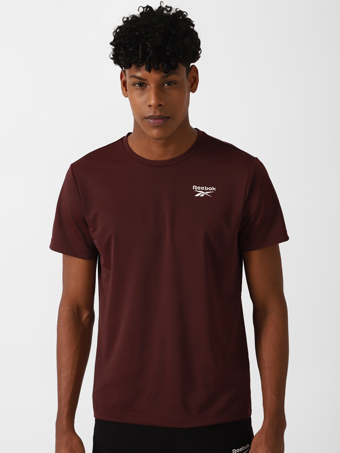 

Reebok Freedomstretch Slim Fit Round Neck T-shirt, Maroon