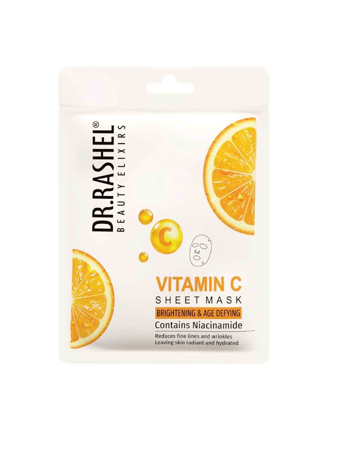 

DR.RASHEL Set Of 2 Vitamin C Sheet Mask With Serum - 20 g Each, Orange