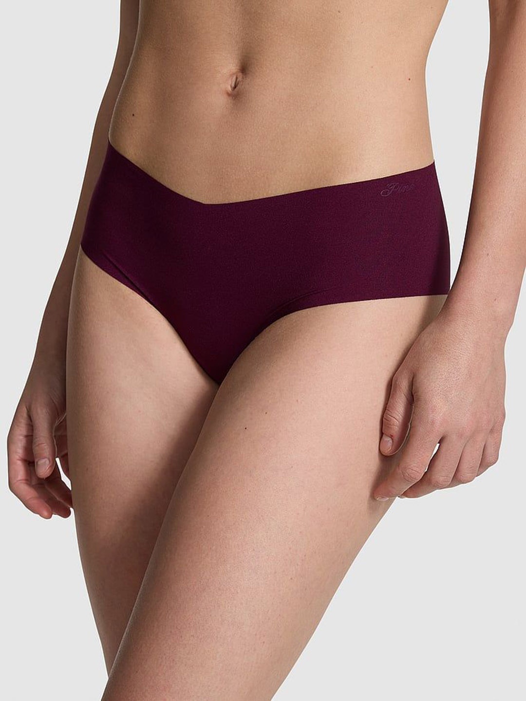 

CHEEKY-PANTY Victoria's Secret Low- Rise Seamless Bikini Briefs, Maroon