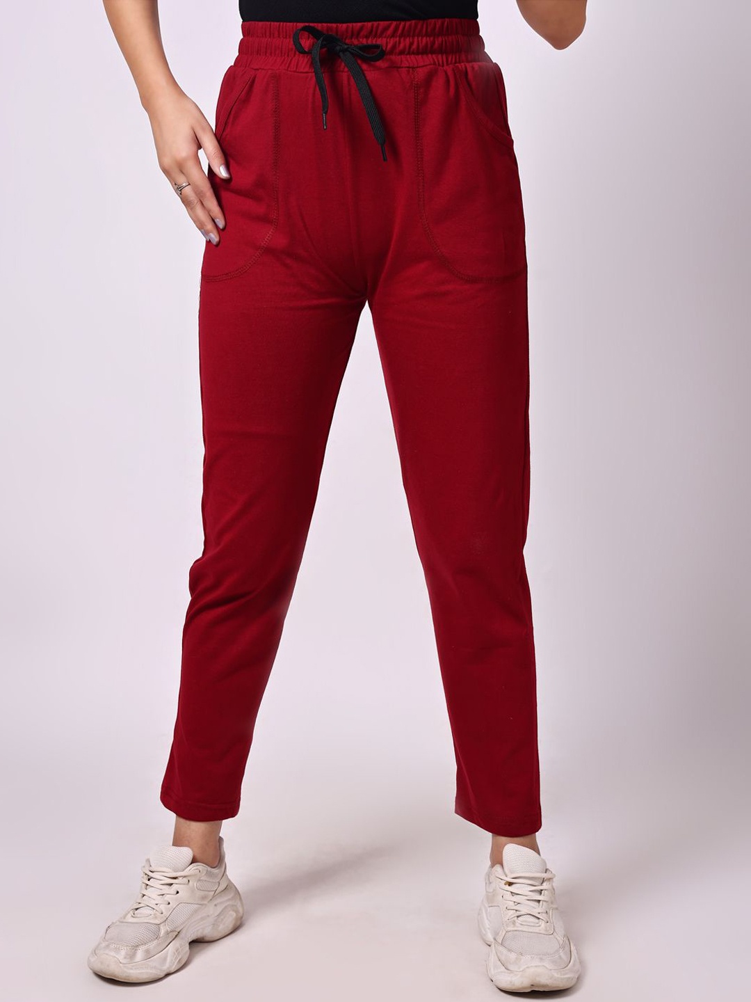 

HSR Women High-Rise Straight-Leg Lounge Pants, Maroon