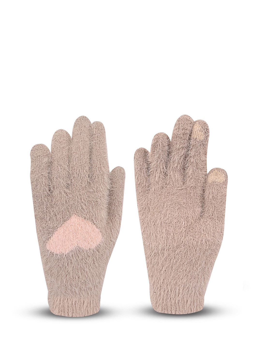 

LOOM LEGACY Women Patterned Acrylic Winter Gloves, Grey