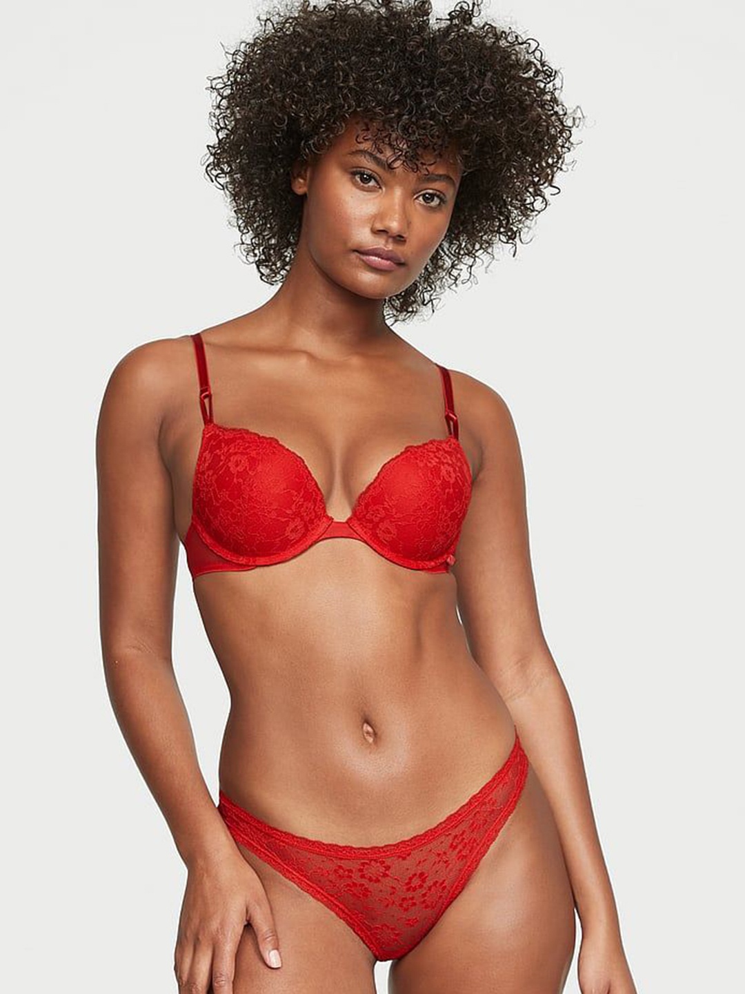 

Victoria's Secret Lace Low-Rise Bikini women Briefs, Red