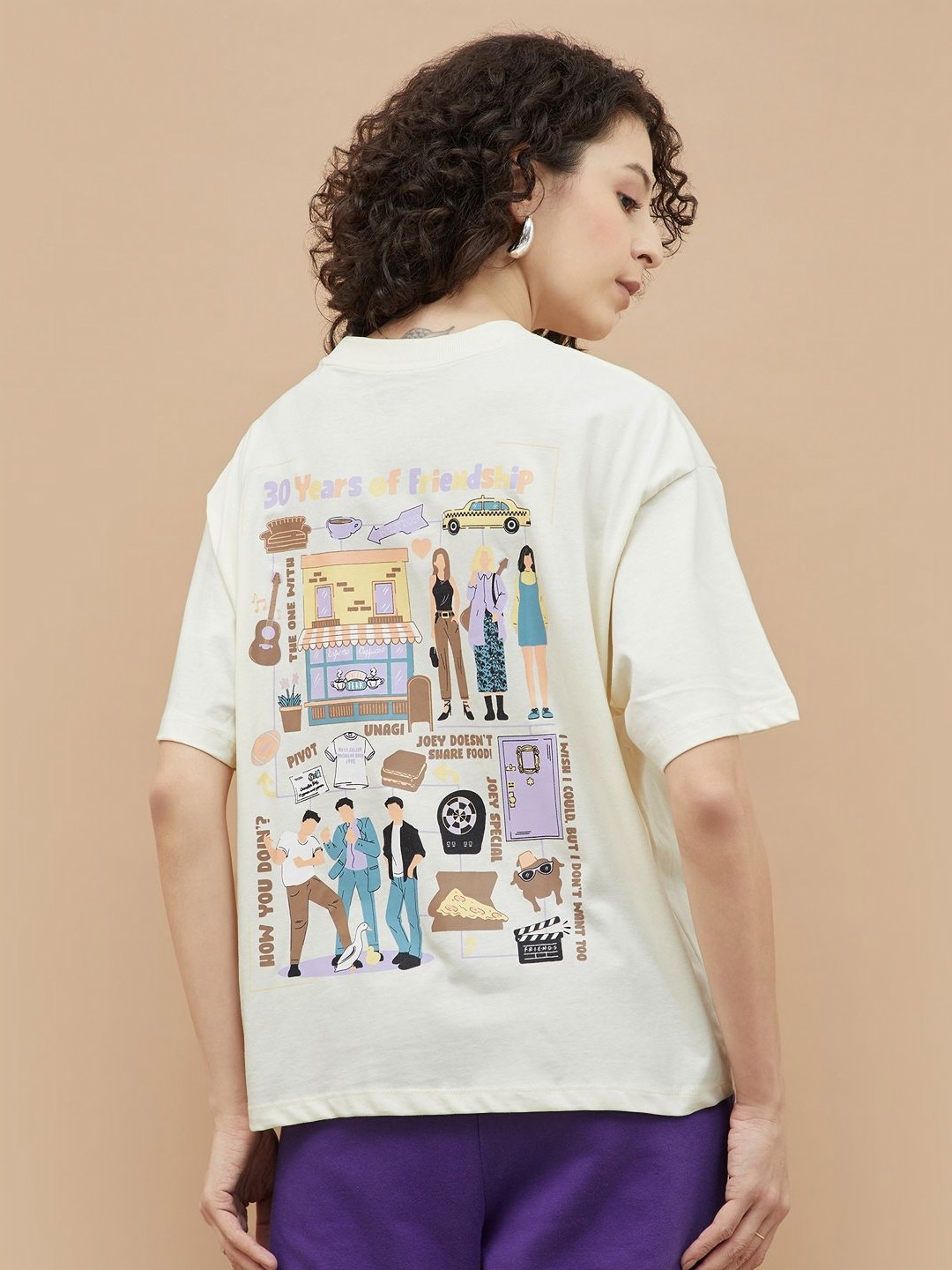 

Ginger by Lifestyle Women Friends Theme T Shirt, Off white