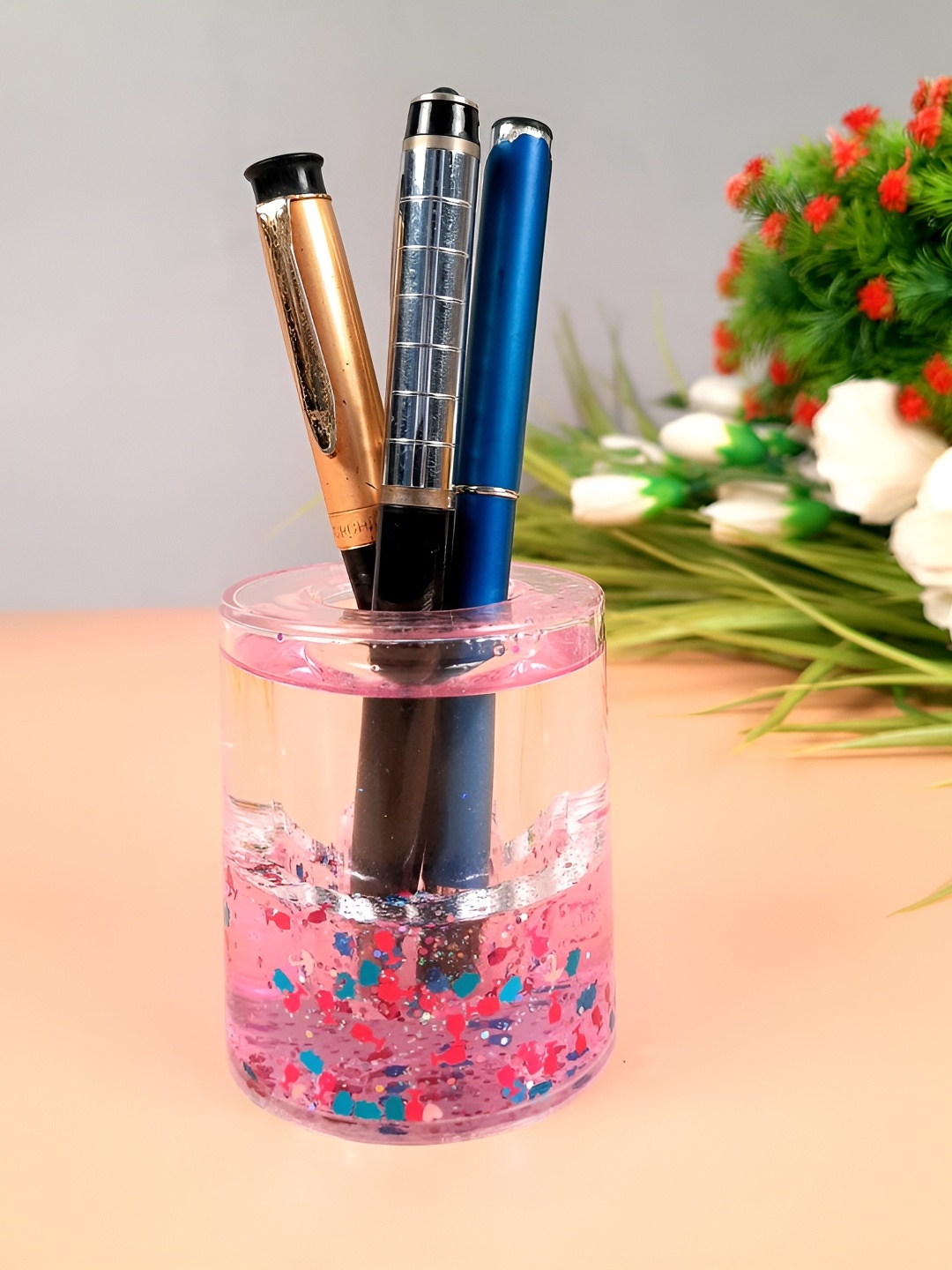 

Apka Mart Self Design Pen Stand, Purple