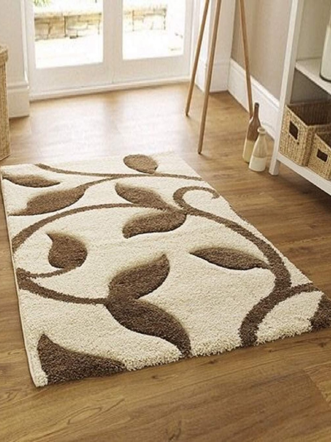 

Banchmark Home Furnishings Beige Ethnic Motifs Anti-Skid Polypropylene Carpet