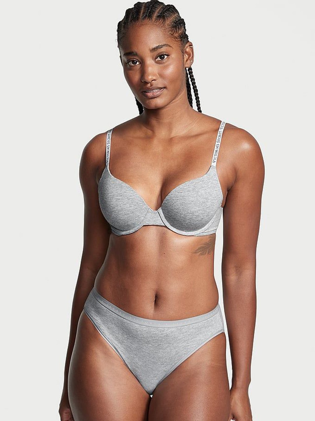 

Victoria's Secret Women High-Rise Basic Briefs-, Grey