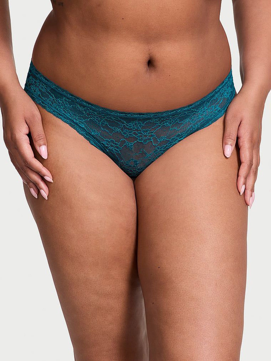 

Victoria's Secret Women Lace Bikini Briefs, Blue