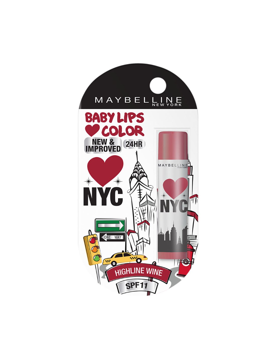 

Maybelline New York Baby Lips Loves NYC Tinted Lip Balm For Dark Lips 4g - Highline Wine, Red