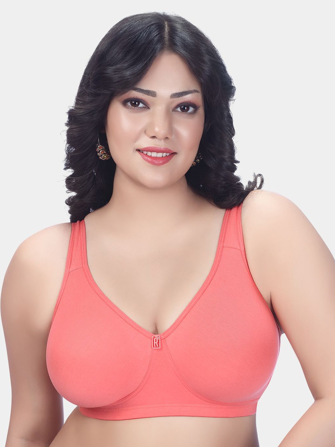 

Trylo Riza Comfortfit Pure Cotton Fabric Non-Padded Non-Wired Molded Bra, Coral