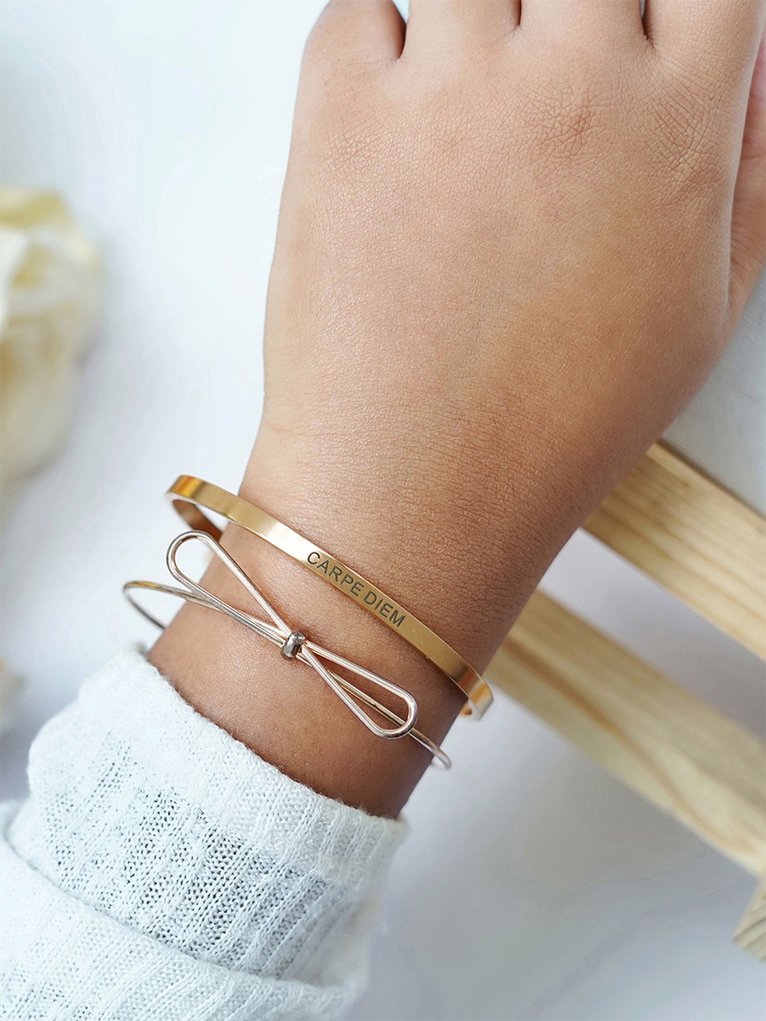 

JOKER & WITCH Set Of 2 Culpo Cuff Bracelet, Rose gold