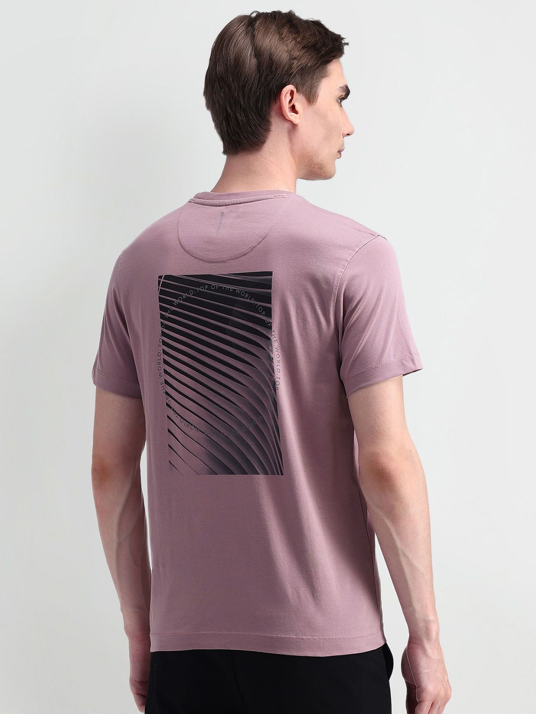 

Arrow New York Men Printed T-shirt, Pink