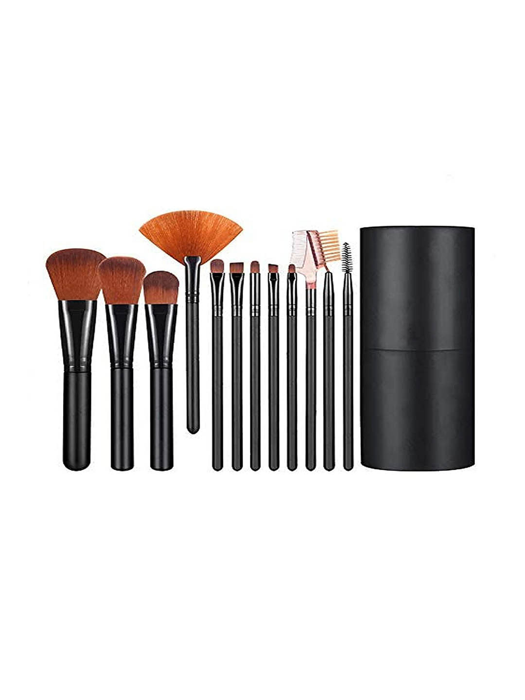 

Rsentera 12-Pcs Synthetic Face & Eye Makeup Brush Set, Black
