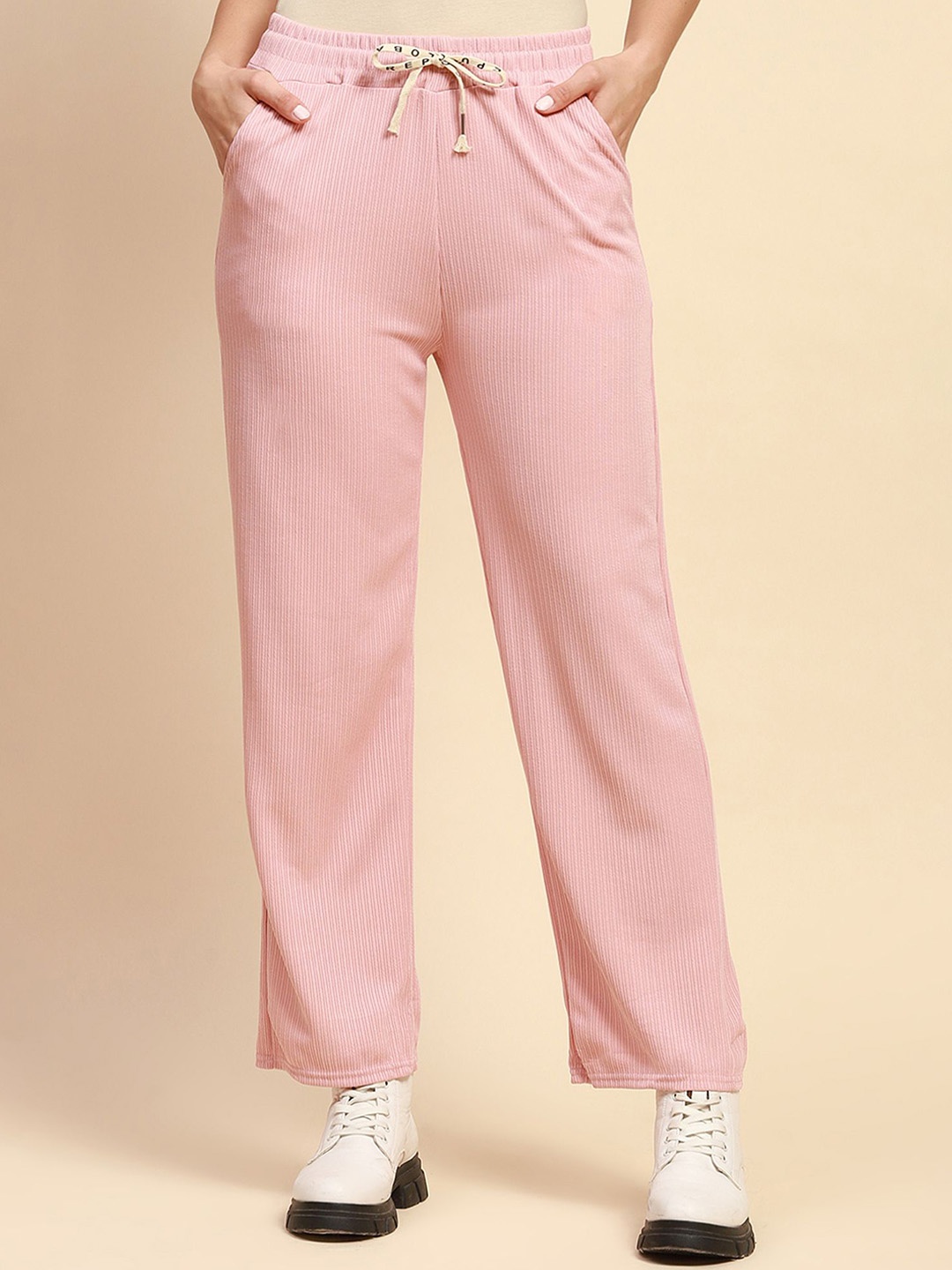 

Global Republic Women Relaxed-Fit Mid-Rise Track Pants, Pink