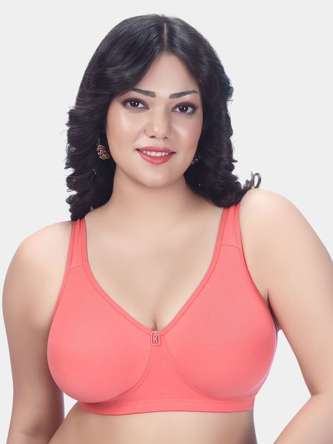 

Trylo Riza Comfortfit Pure Cotton Fabric Non-Padded Non-Wired Molded Bra, Coral