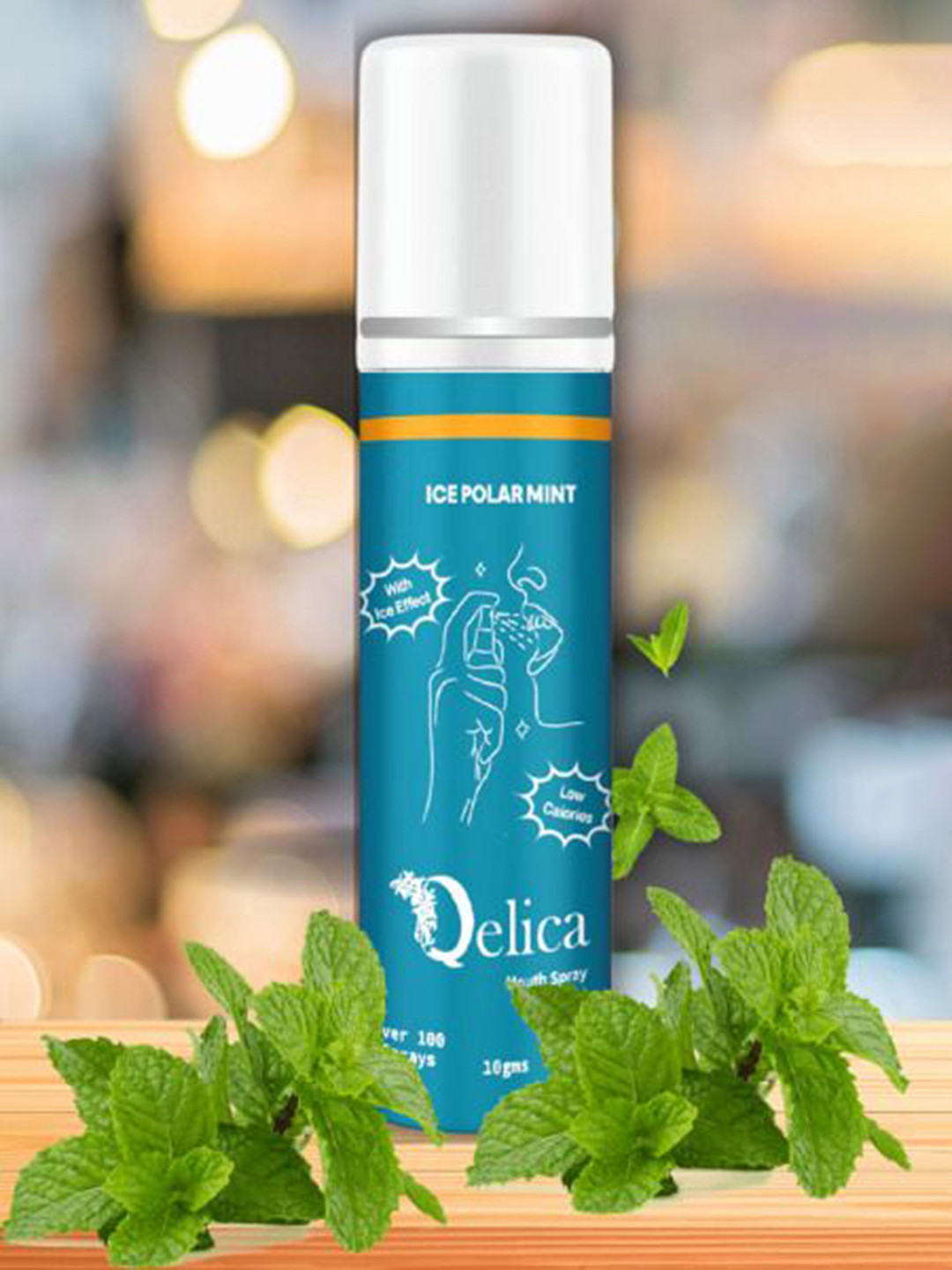 

Qelica Ice Polar Mint Fresh Breath Spray-10g, Blue