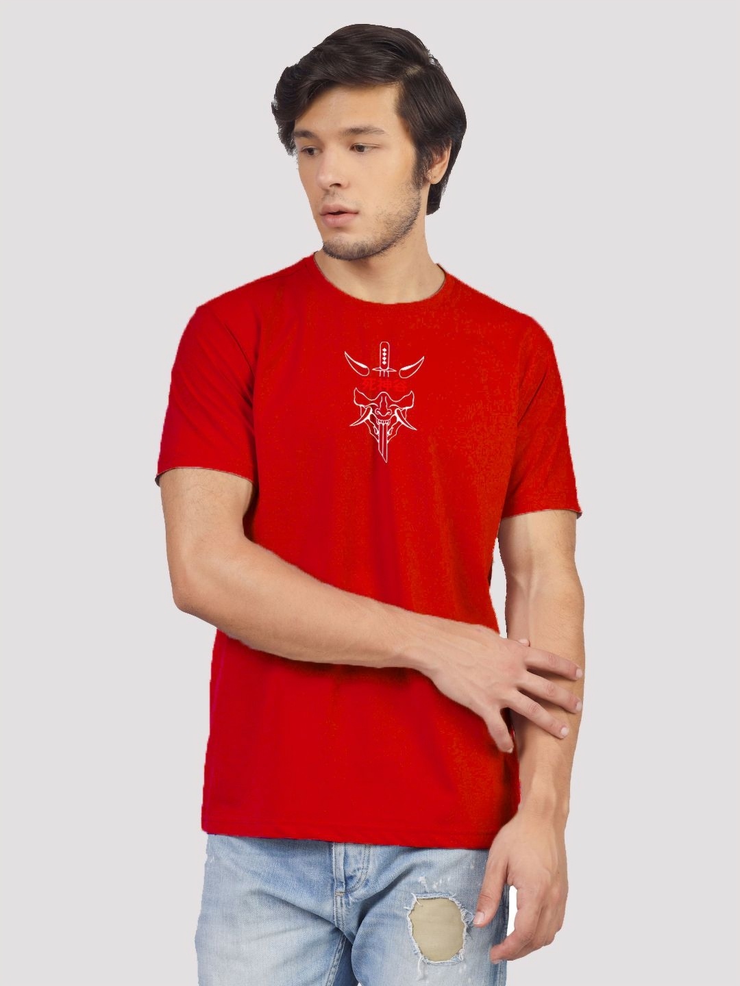 

Greylongg Men Printed T-shirt, Red
