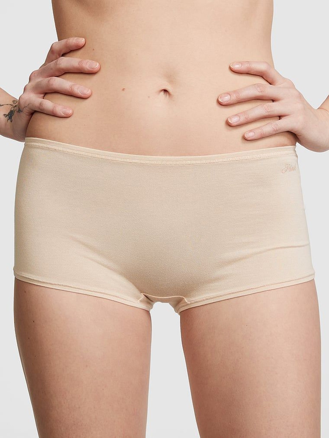 

BOYSHORT-PANTY Victoria's Secret Cotton Boy shorts Panty 112458443Z4X, Beige