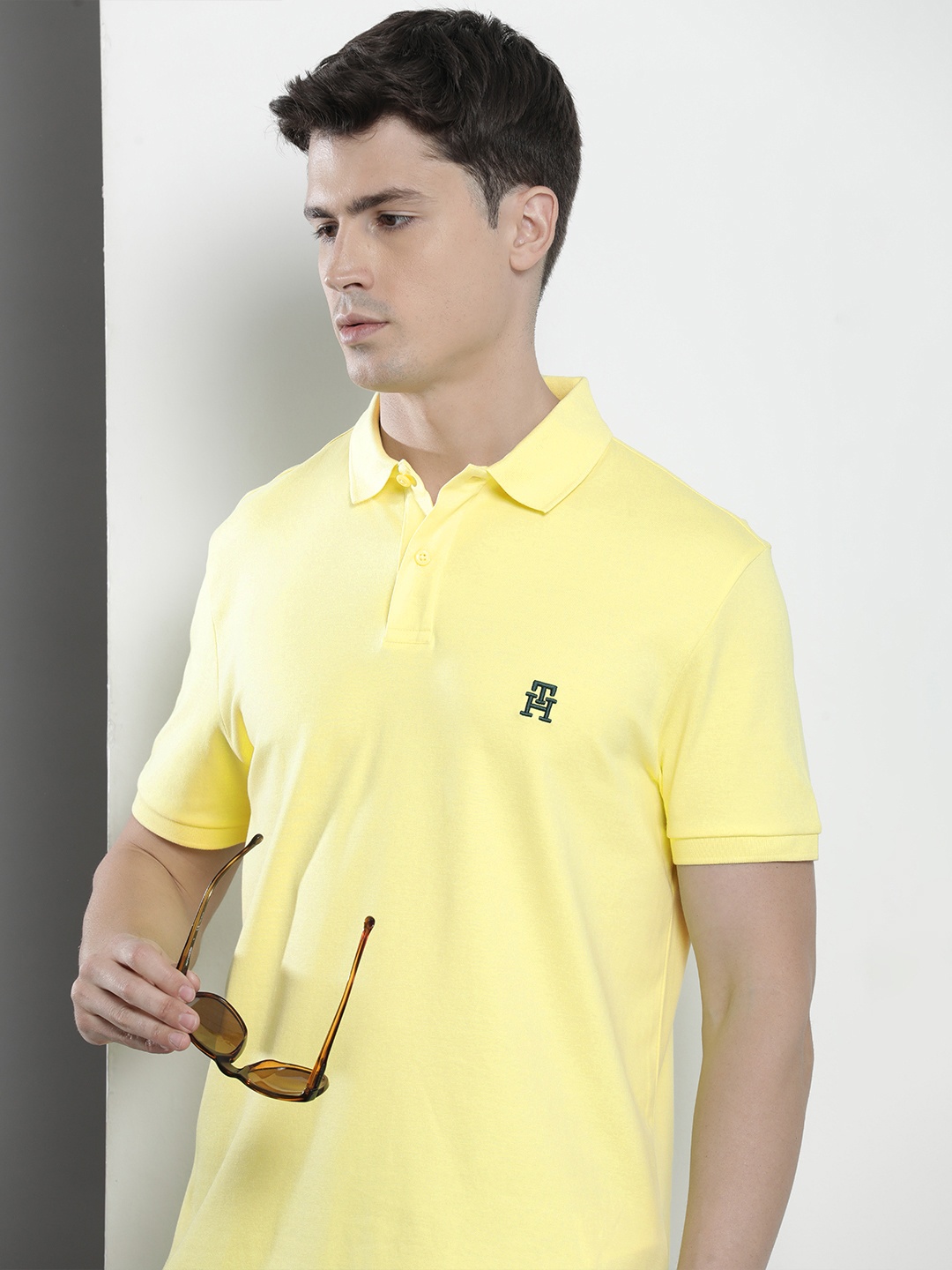 

Tommy Hilfiger Pure Cotton Polo Collar Casual T-shirt, Yellow