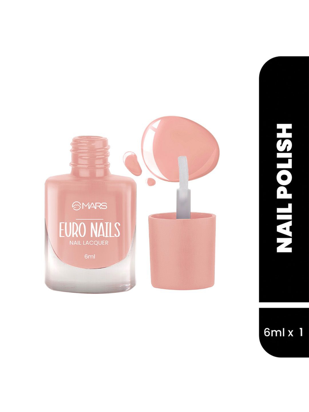 

MARS EURO Glossy Gel Finish Nail Lacquer -6ml-Shade-06, Peach