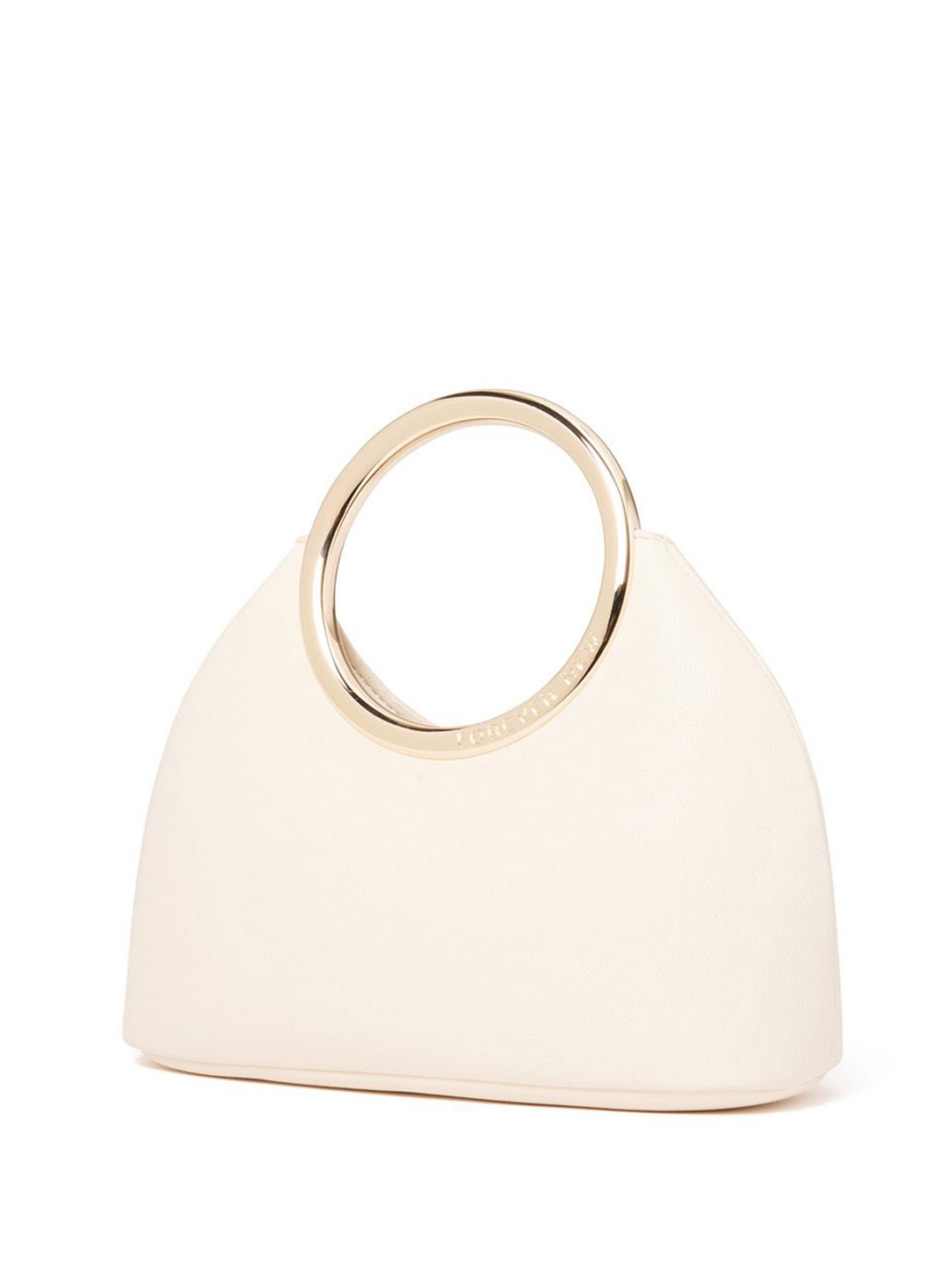 

Forever New Round Handle Purse Clutch, White