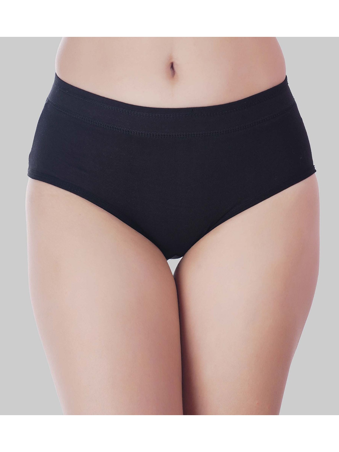 

YOU FOREVER Women Solid Pack Of 3 High-Rise Hipster Briefs, Black