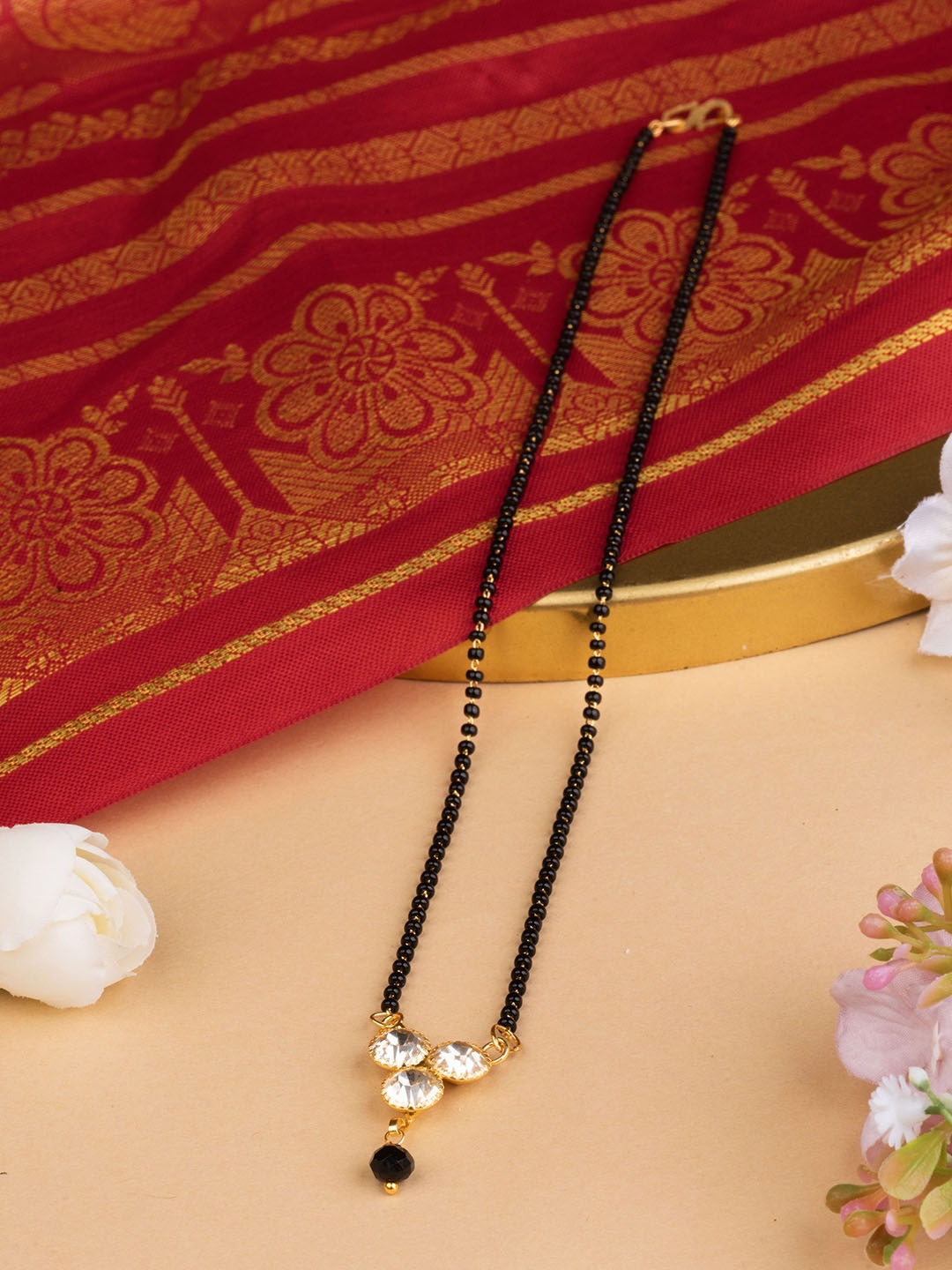 

Mirraw Artificial Stones Studded Mangalsutra, Gold