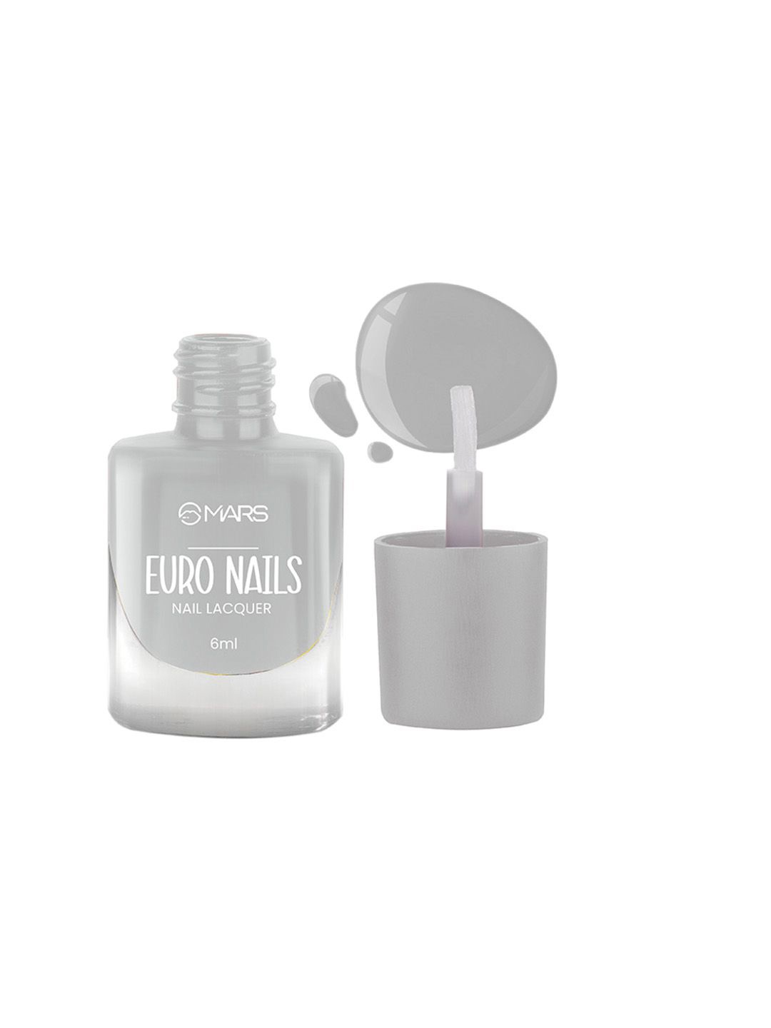 

MARS EURO Glossy Gel Finish Nail Lacquer -6ml-Shade-38, Grey