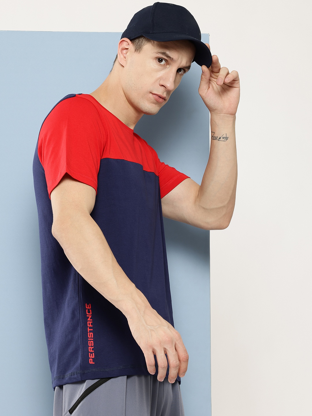 

Slazenger Colourblocked Pure Cotton T-shirt, Navy blue