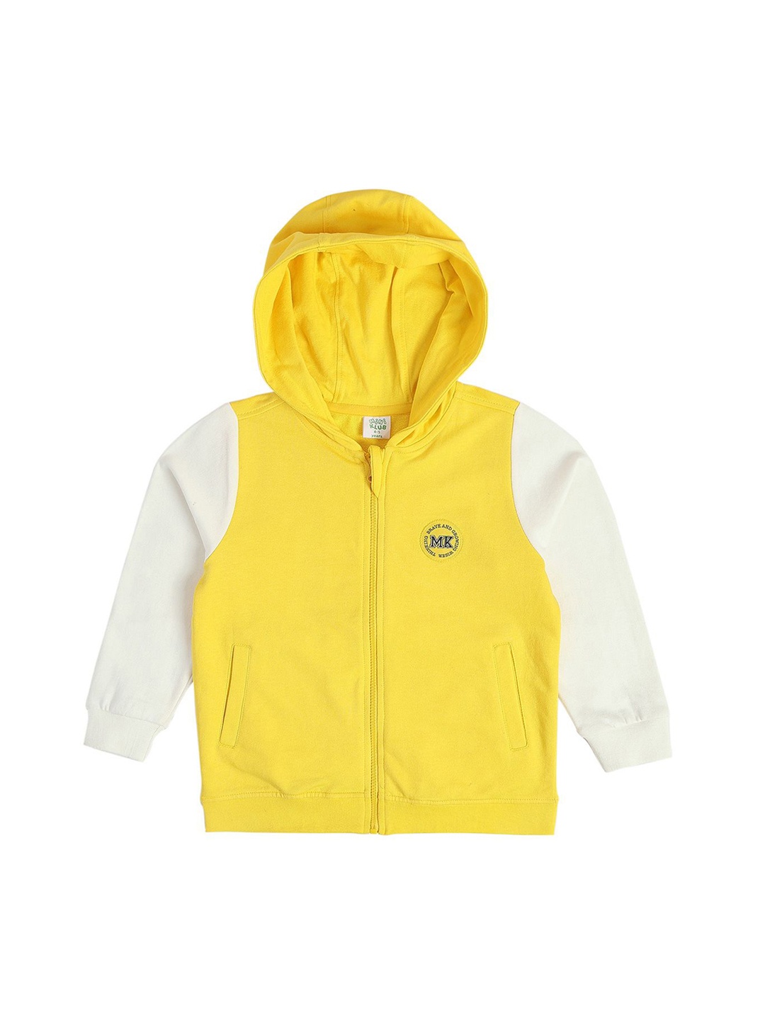 

MINI KLUB Boys Checked without Hooded Bomber with Embroidered Jacket, Yellow