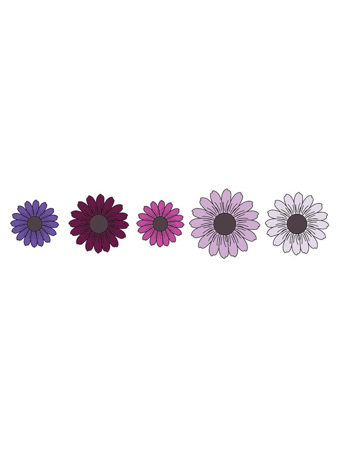 

Crocs 5-Pcs Mixed Florals Shoe Charms Jibbitz, Purple