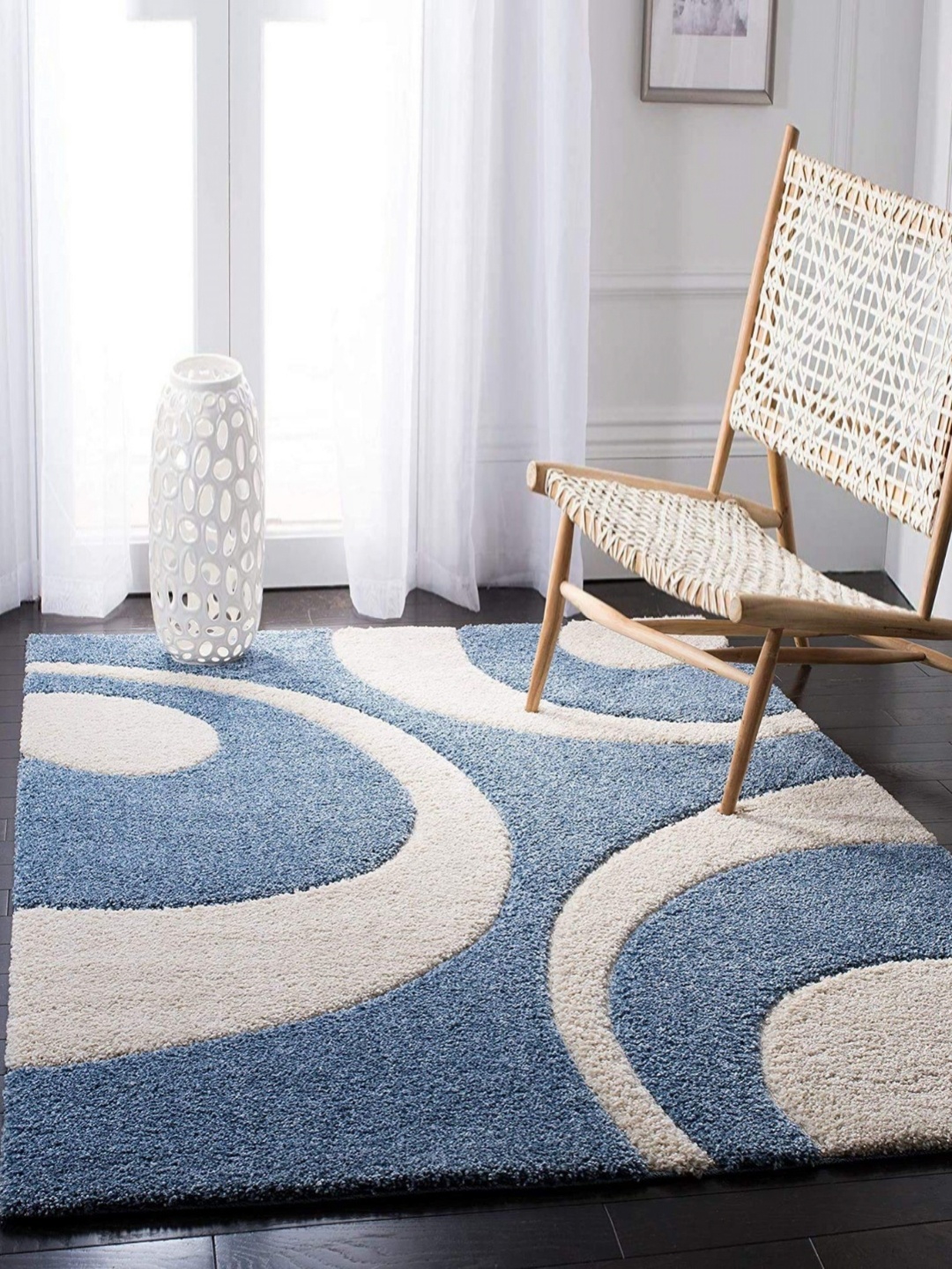 

Banchmark Home Furnishings Beige Abstract Anti-Skid Polypropylene Carpet