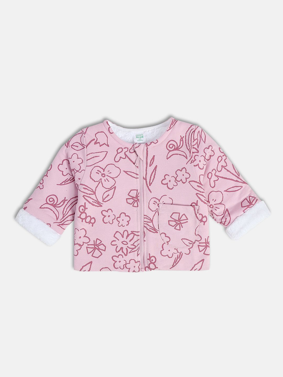 

MINI KLUB Girls Floral Tailored Jacket with Embroidered, Pink