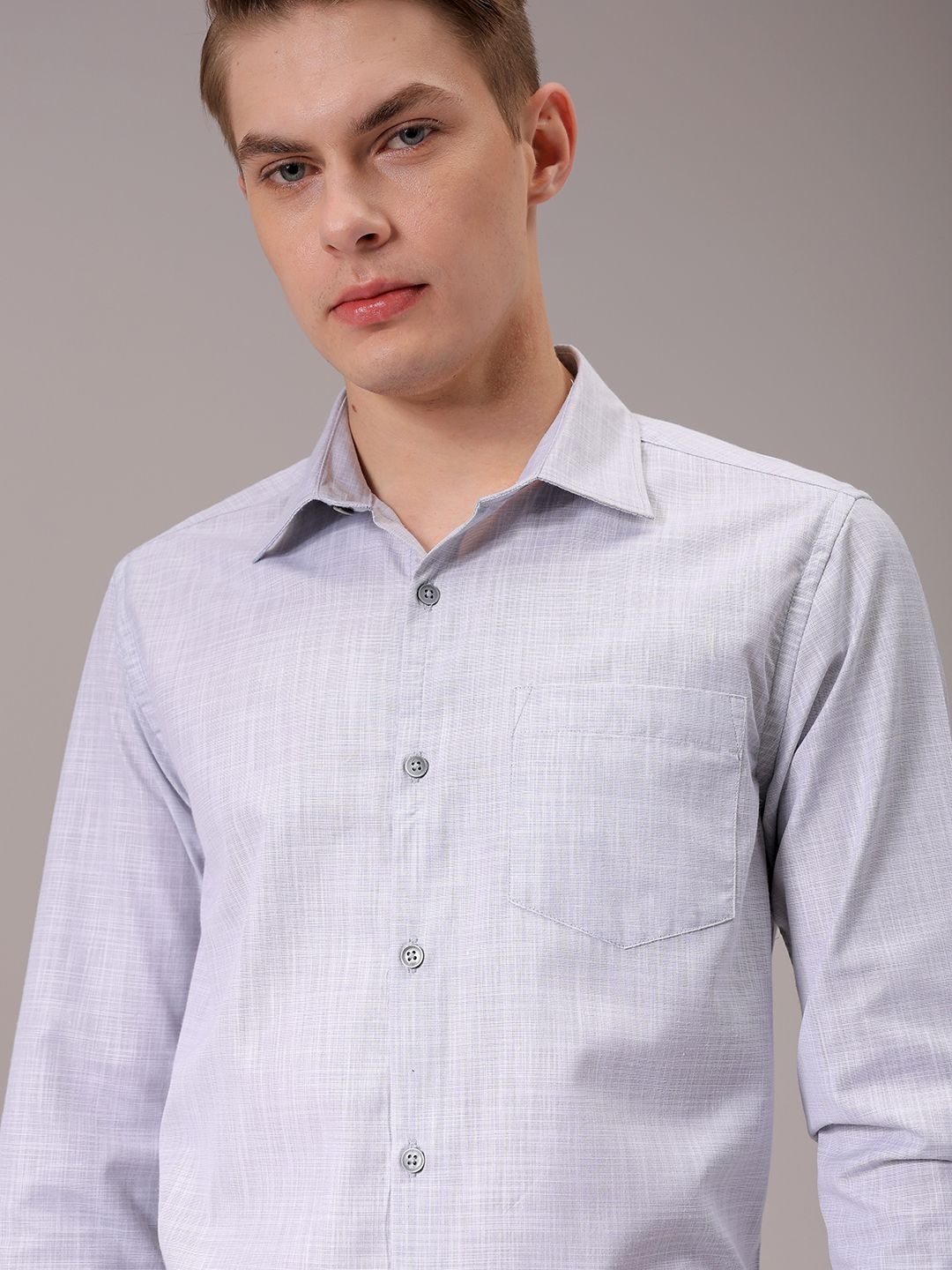 

The Indian Garage Co. X Luxe Men Slim Fit Formal Shirt, Grey