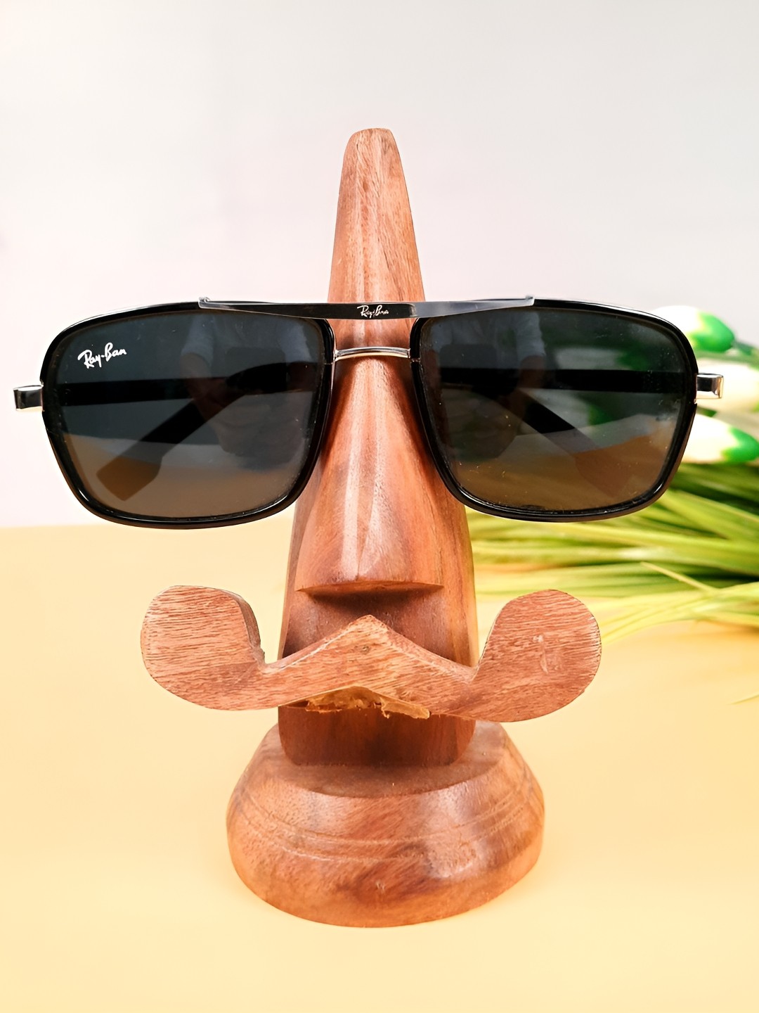 

apka mart Brown Printed Wooden Spectacle Holder
