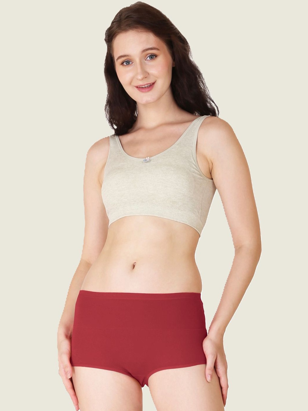 

Luella Mid-Rise Anti Microbial Hipster Briefs, Maroon