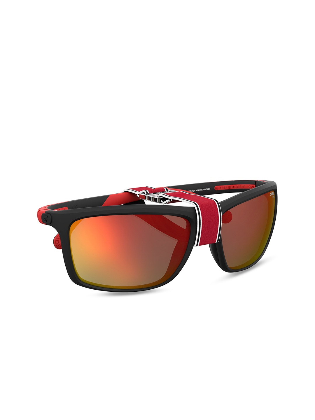 

Carrera Men Rectangle Sunglasses with UV Protected Lens 202717BLX62UZ, Red