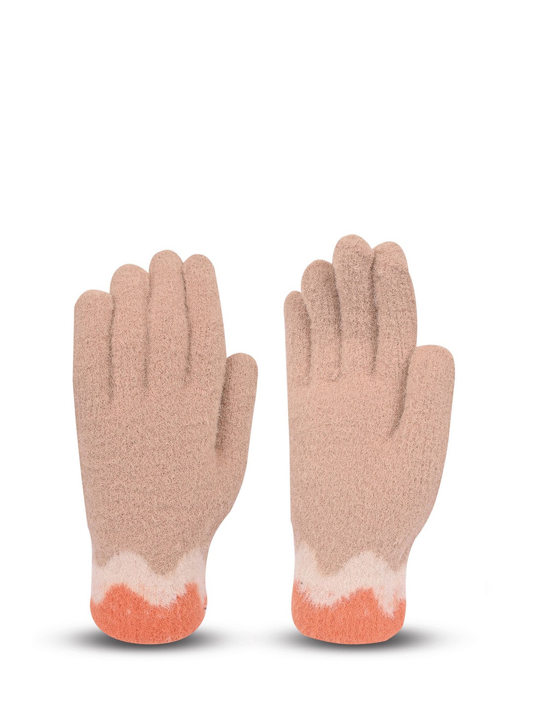 

LOOM LEGACY Women Patterned Acrylic Winter Gloves, Brown