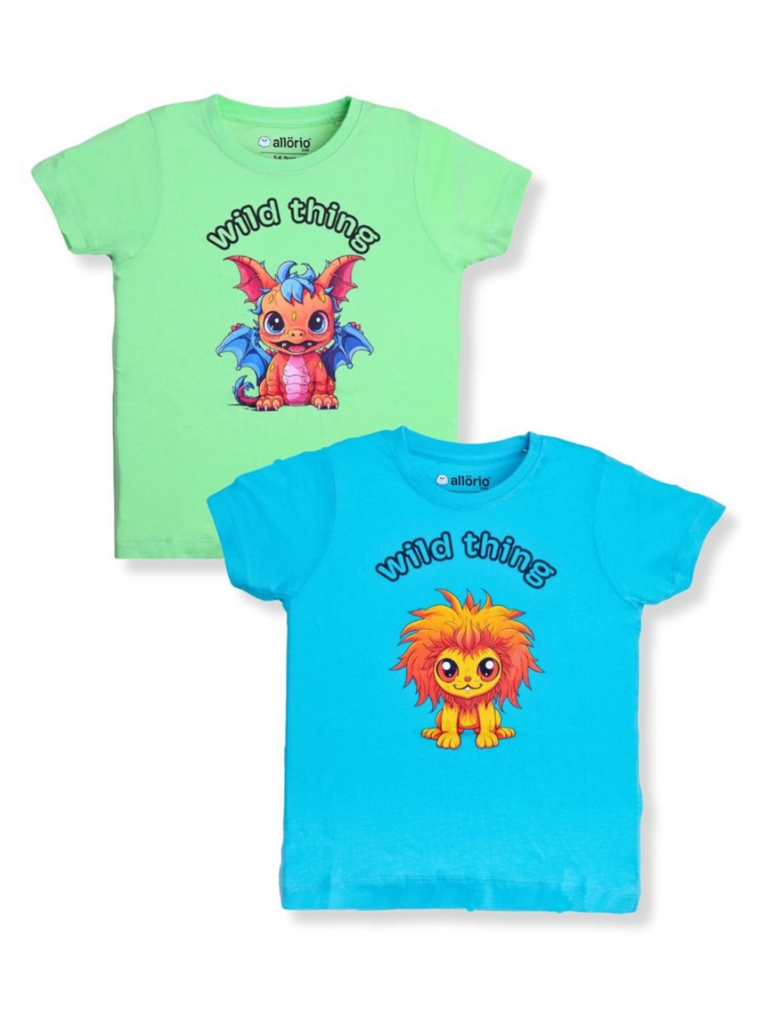 

allorio kids Girls 2 Printed Applique Slim Fit T-shirt, Multi
