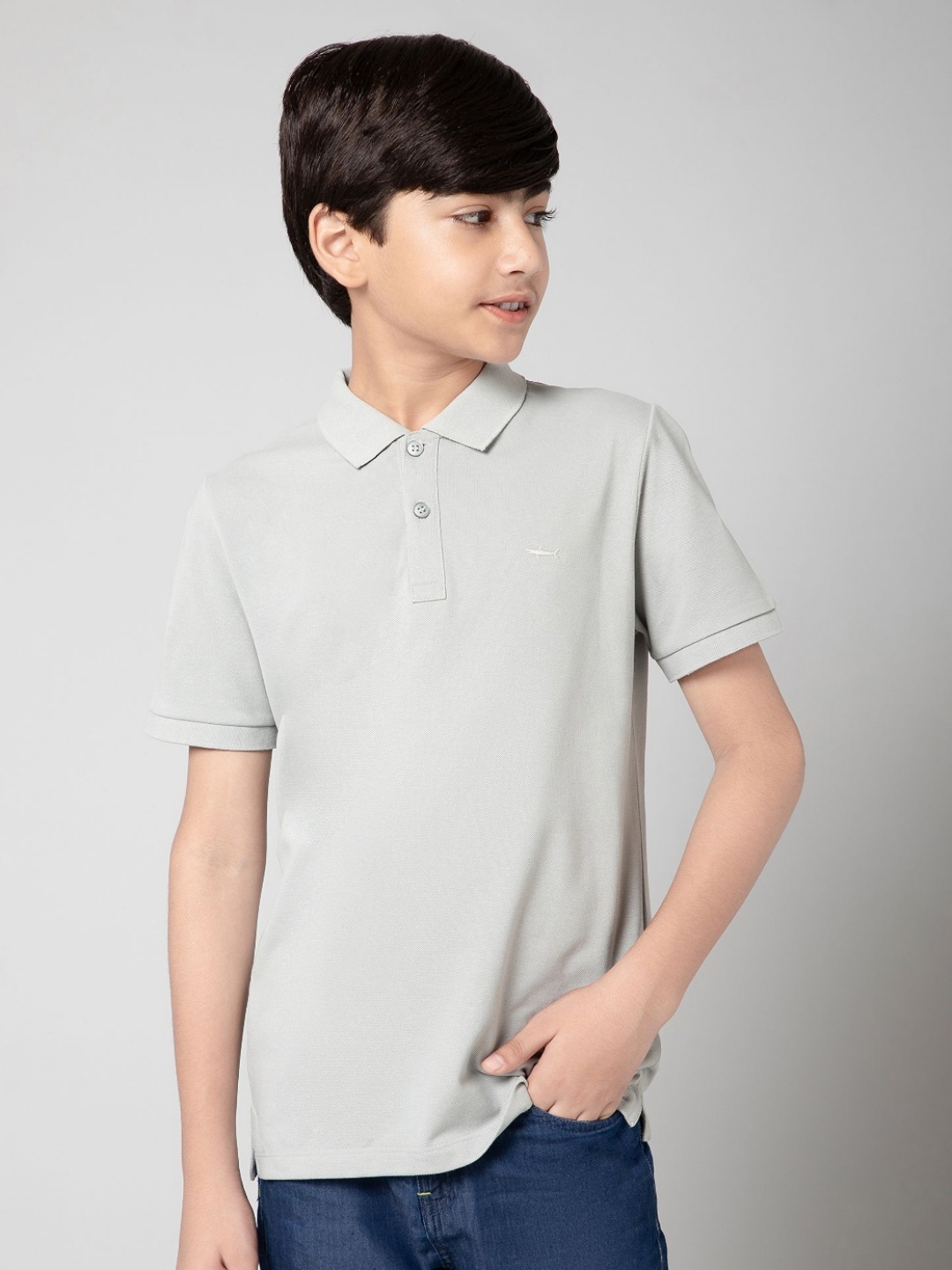 

Provogue Boys Polo Collar T-shirt, Grey