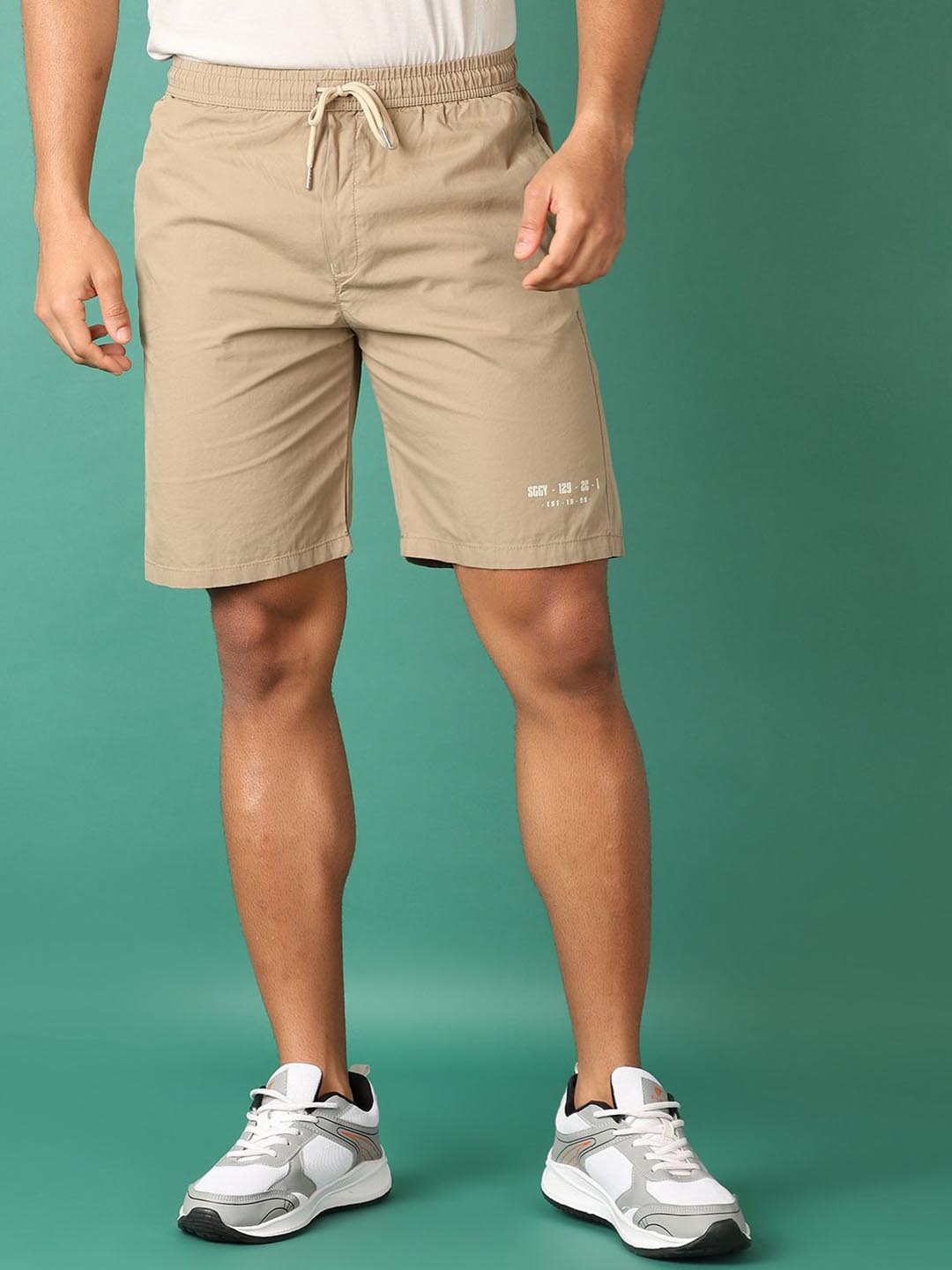 

V-Mart Men Solid Regular Fit Shorts, Brown