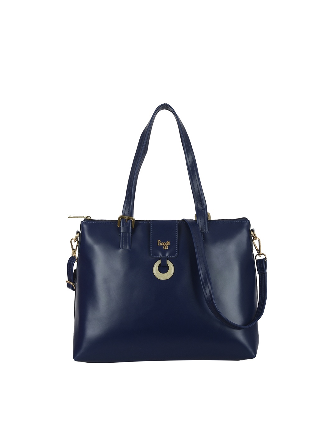 

Baggit Women PU Structured Tote Bag, Blue