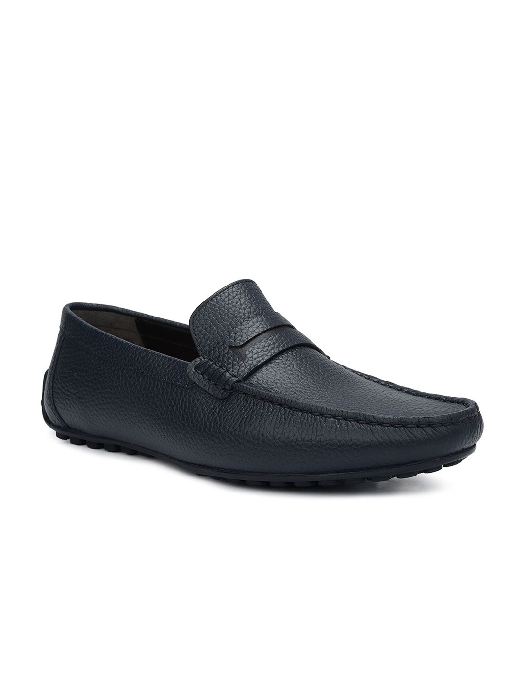 

ROSSO BRUNELLO Men Leather Formal Loafers, Navy blue