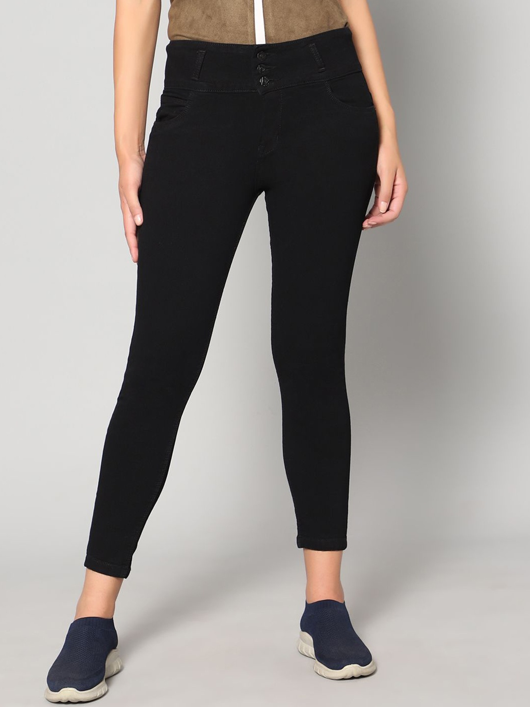 

BAESD Women Slim Fit High-Rise Stretchable Jeans, Black