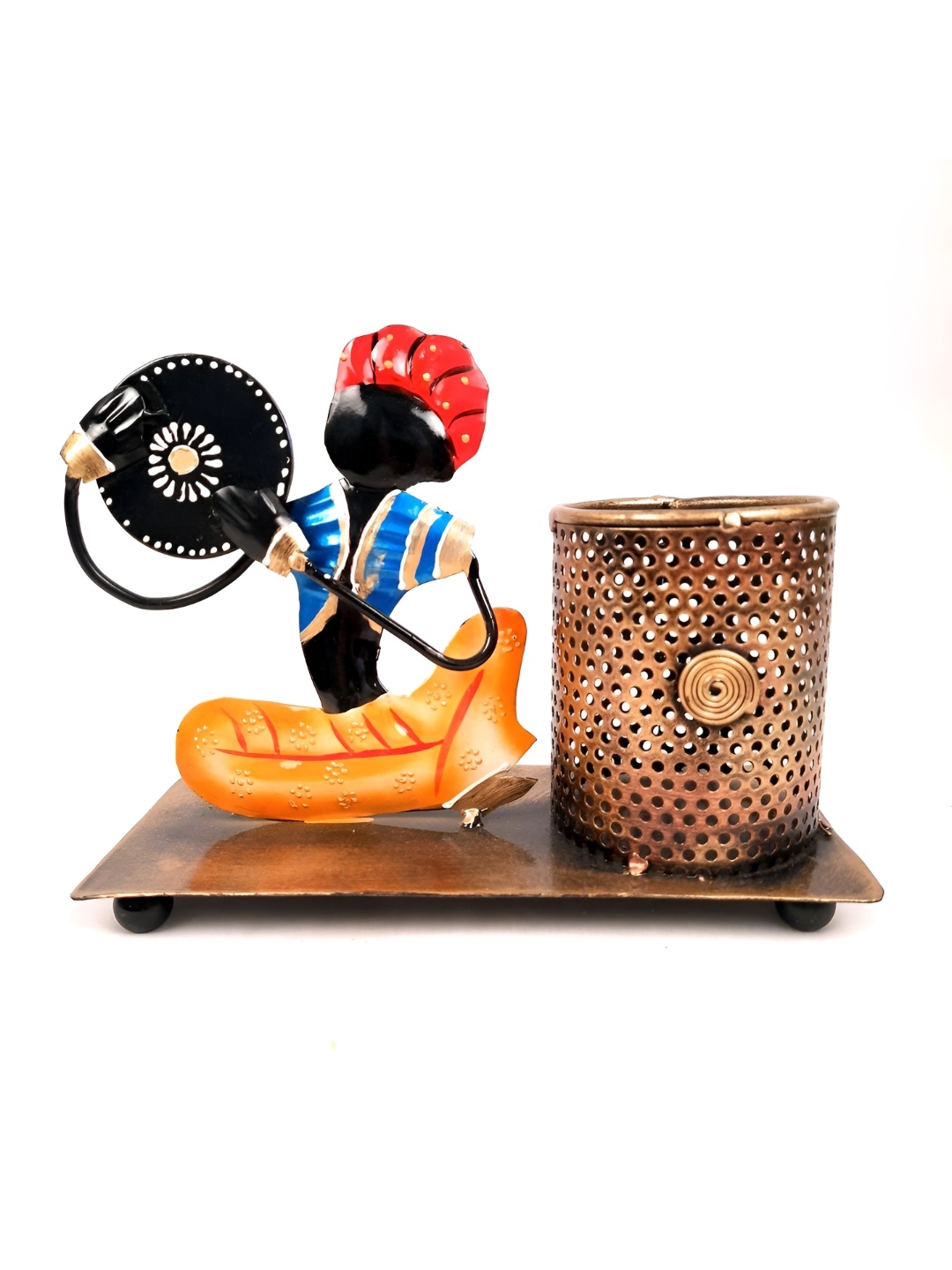 

apka mart Self Design Musician Pen Stand, Copper
