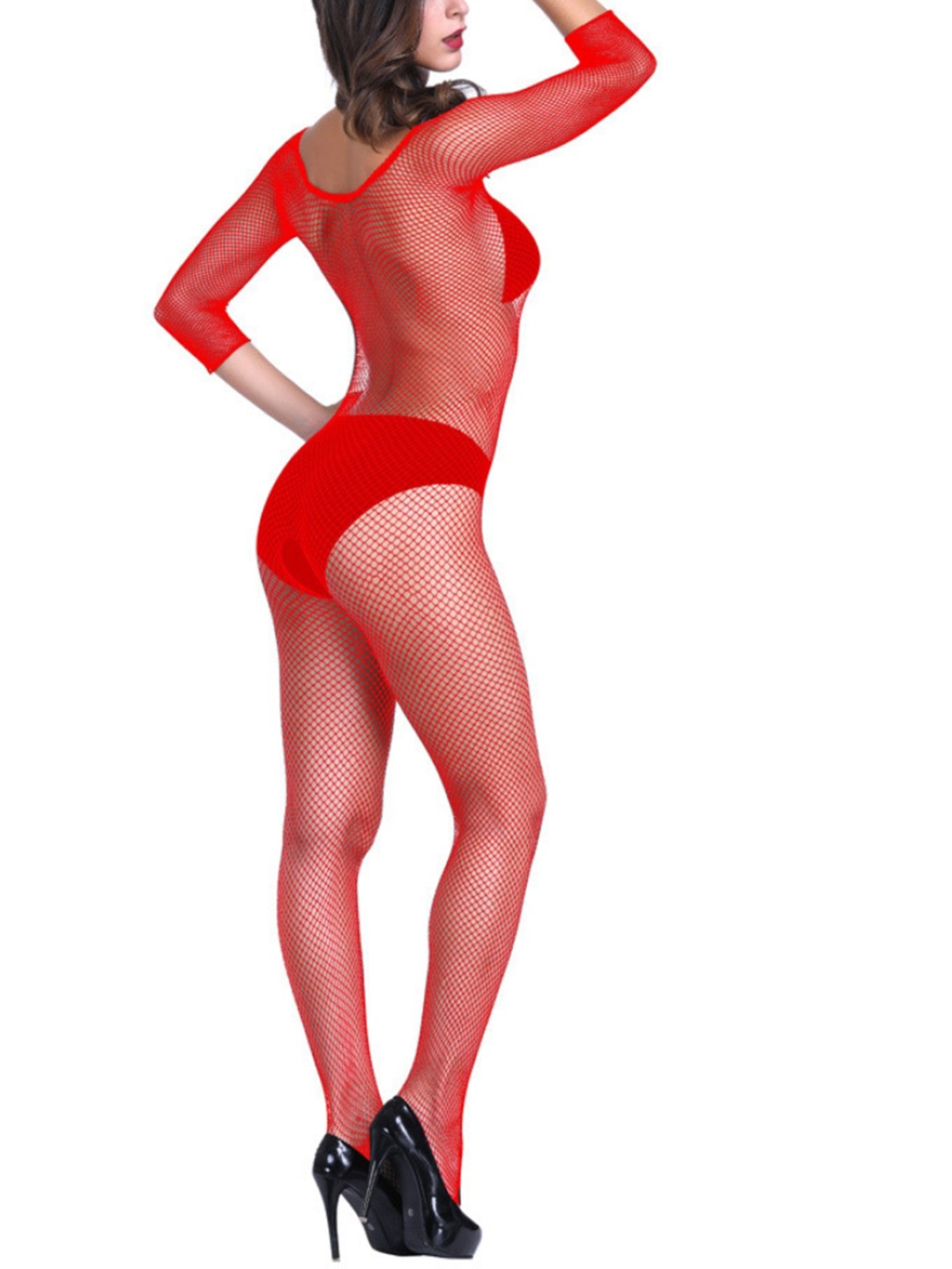 

BAESD Lingerie Sheered Stockings, Red