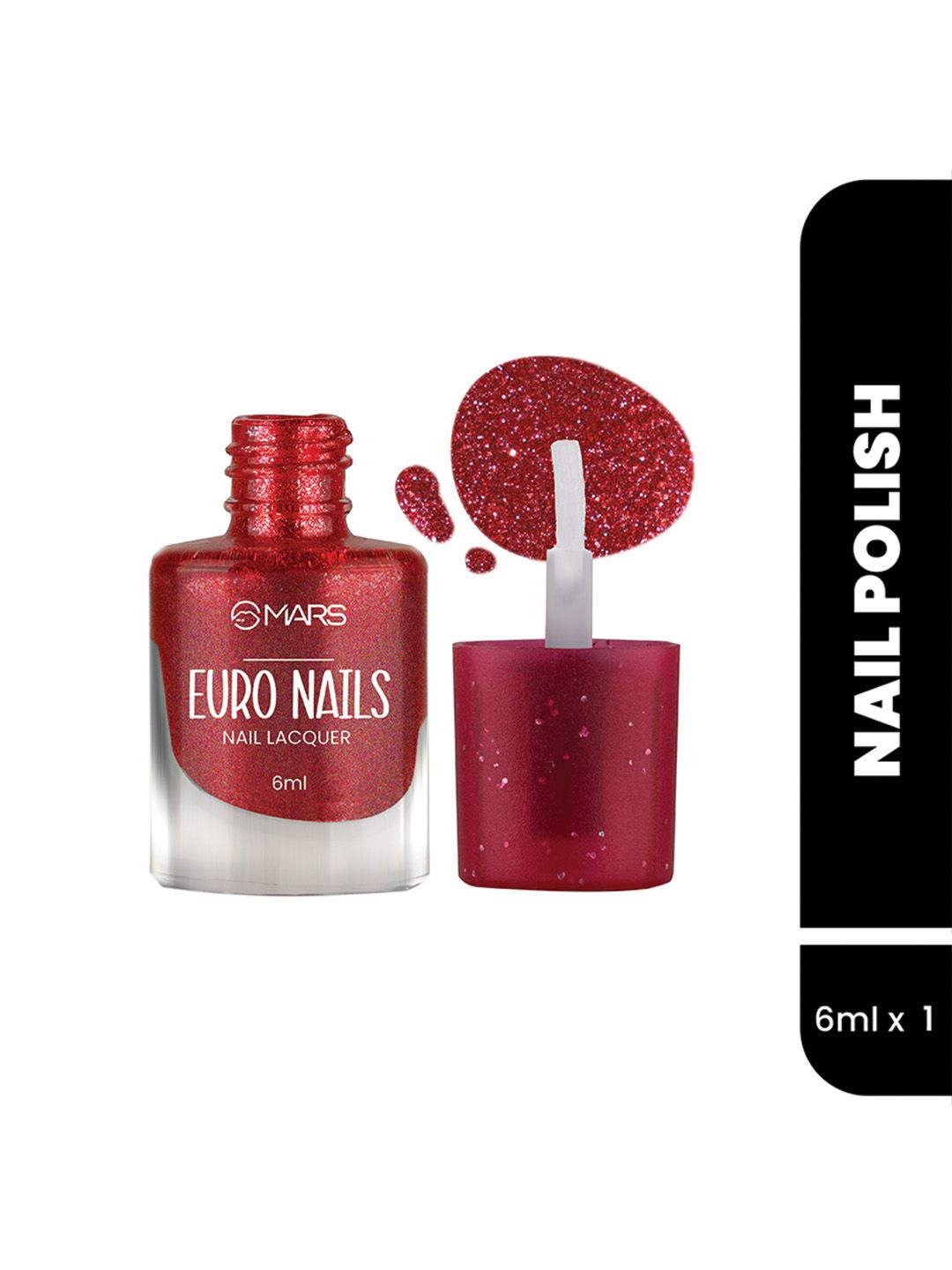 

MARS EURO Glossy Gel Finish Nail Lacquer -6ml-Shade-45, Maroon