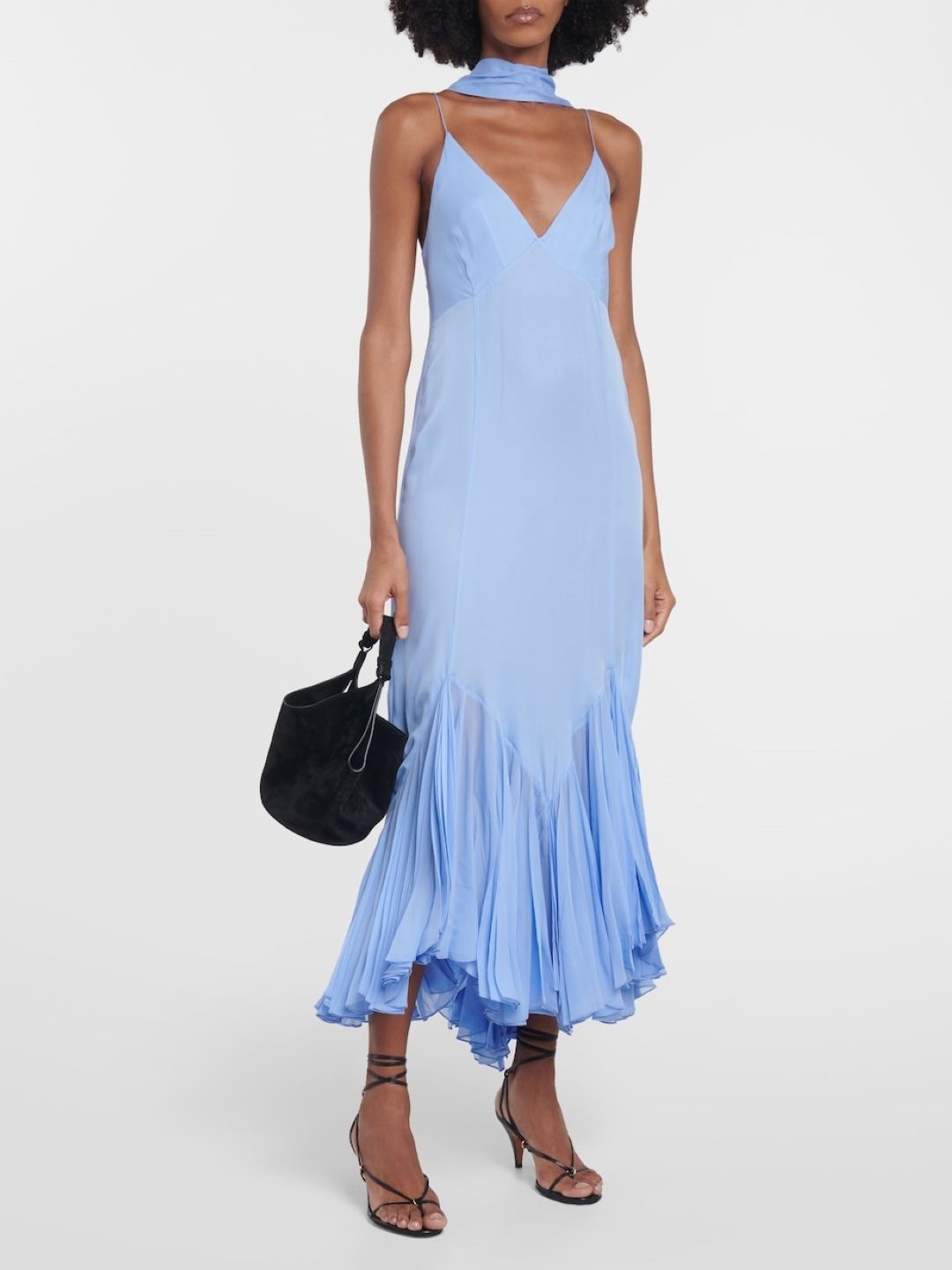 

KPOP Women Bodycon V-Neck Maxi Dress, Blue